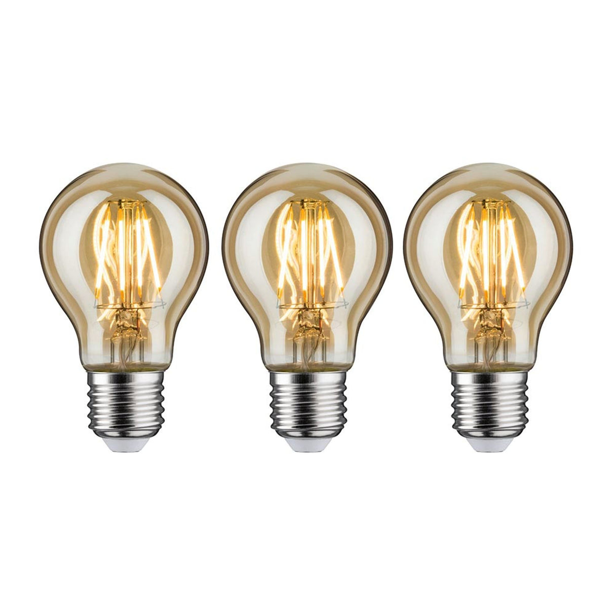 E27 4,7W LED Vintage LED Leuchtmittel 3er Gold 2500K