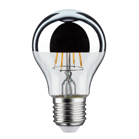 E27 4,8W LED Ampoule à miroir tête 2700K argent