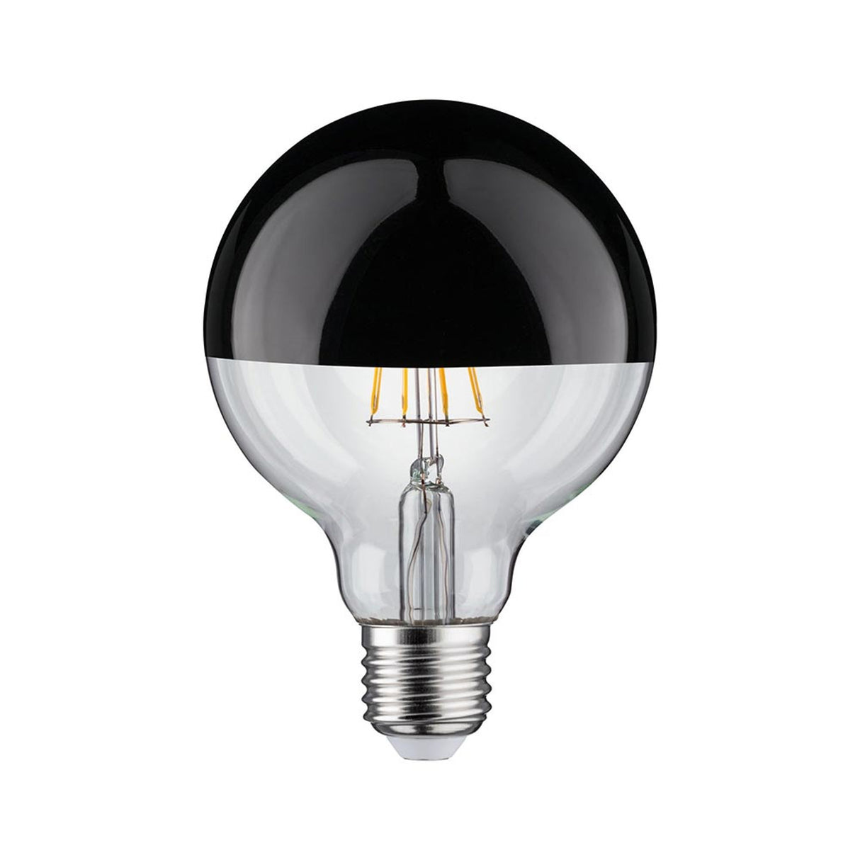 E27 6,5W LED Globe Kopfspiegel Dimmbar 2700K Schwarz