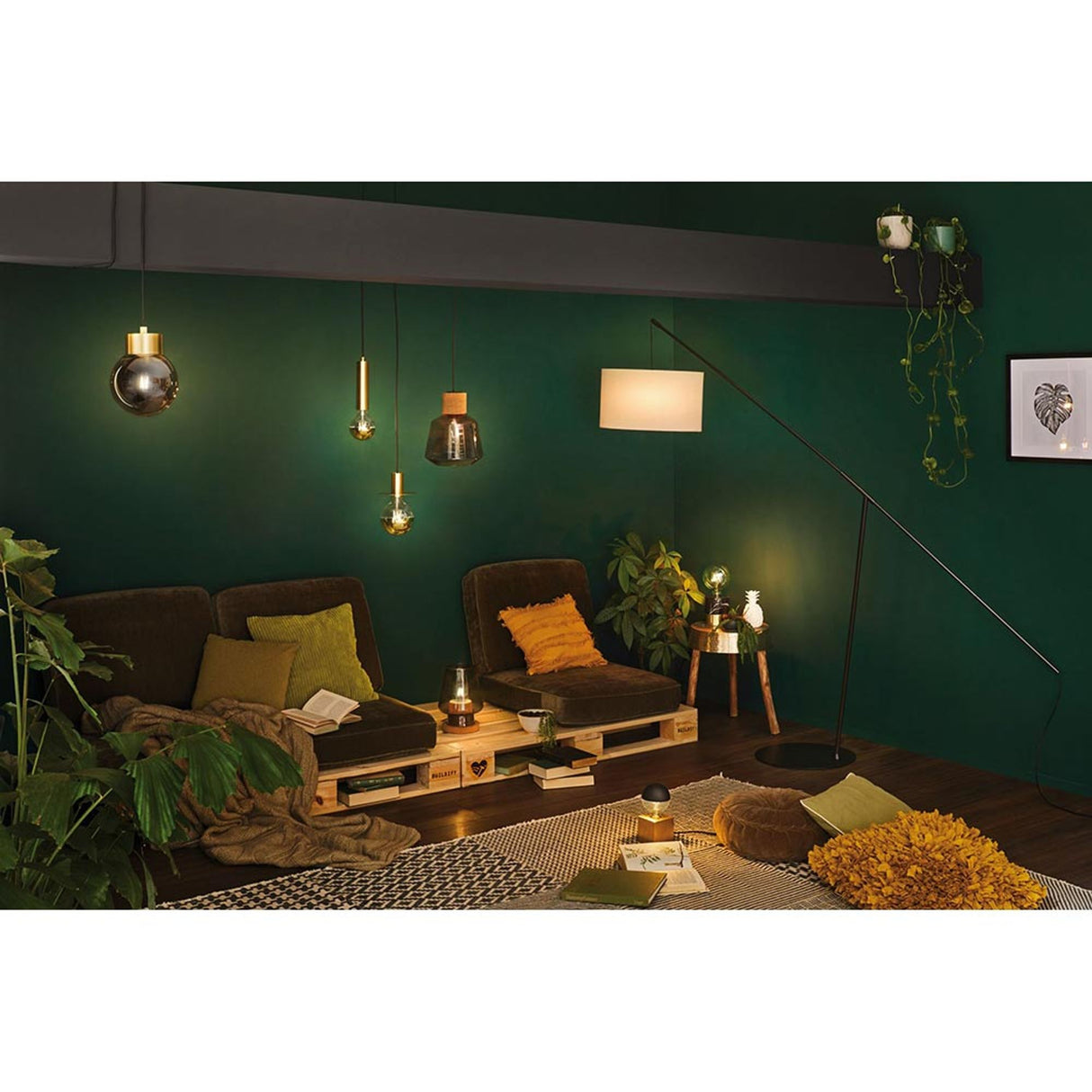 E27 6,5W LED Globe Kopfspiegel Dimmbar 2700K Schwarz