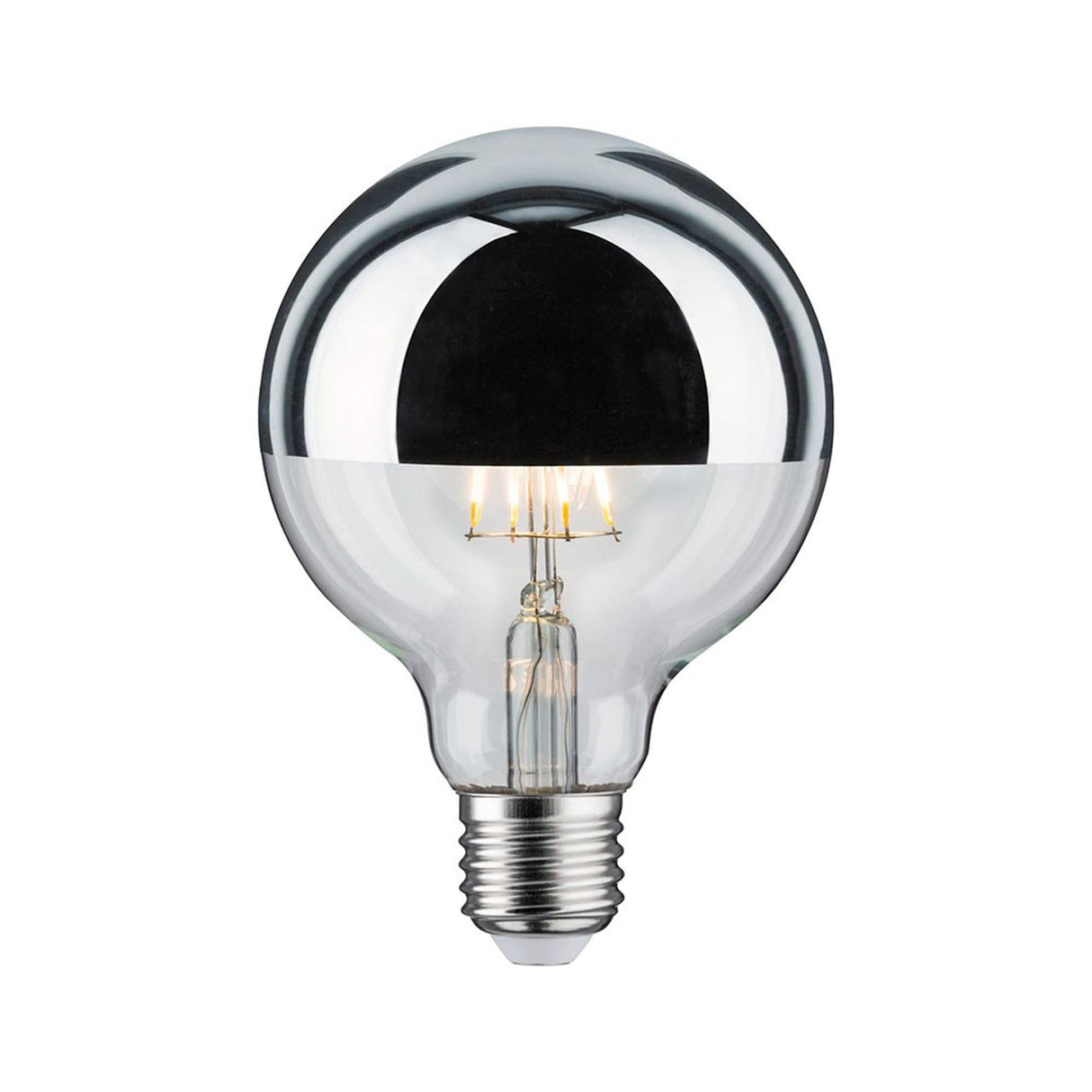 E27 6,5W LED Globe Kopfspiegel Dimmbar 2700K Silber