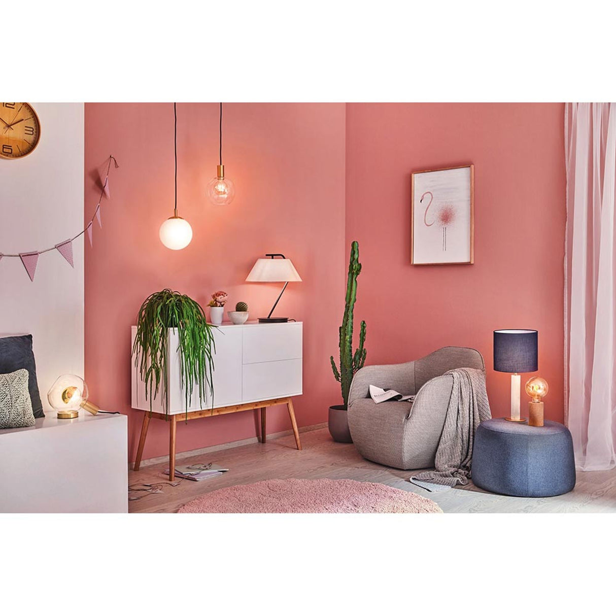 E27 6,5W LED Globe Kopfspiegel Gold 2700K Dimmbar
