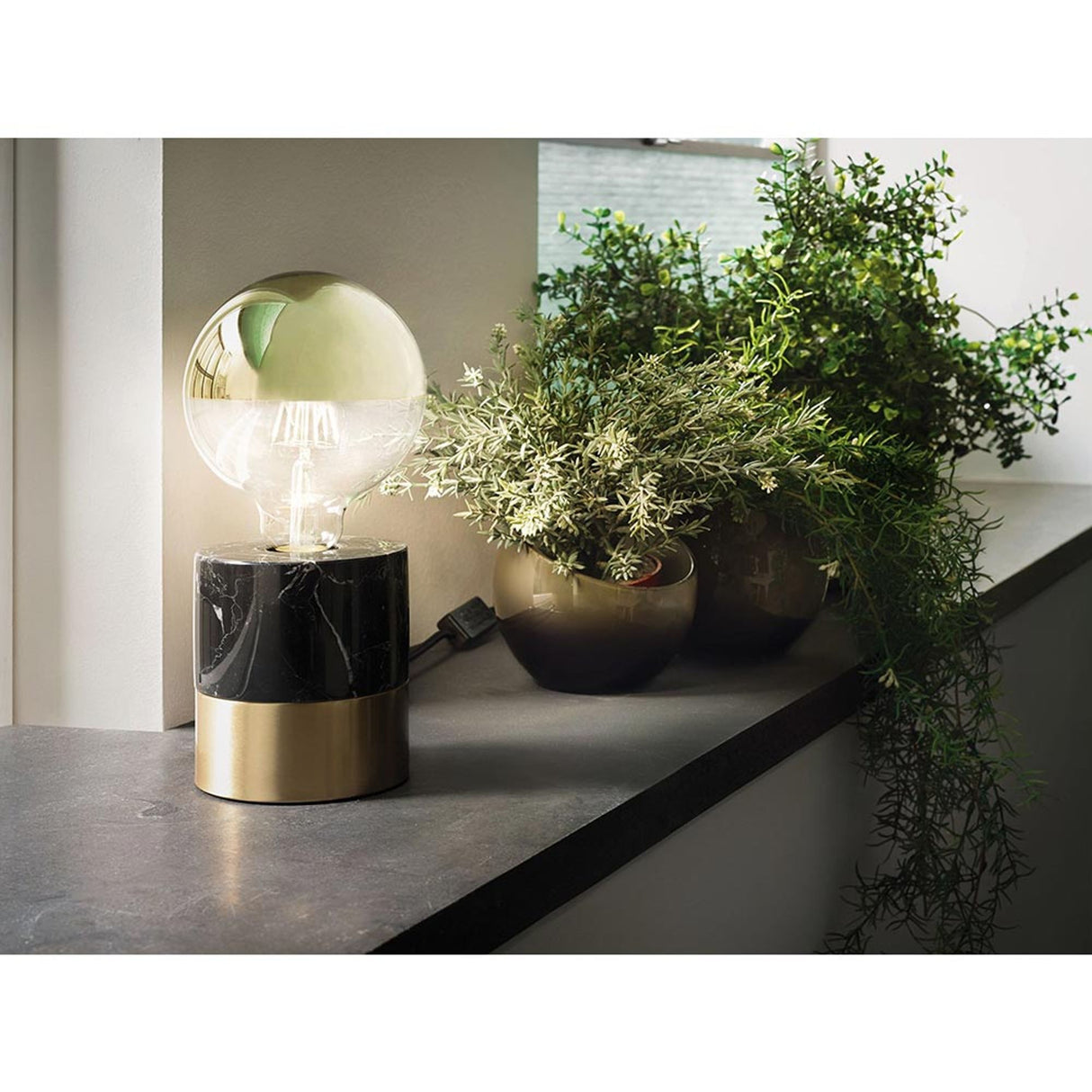 E27 6,5W LED Globe Kopfspiegel Gold 2700K Dimmbar