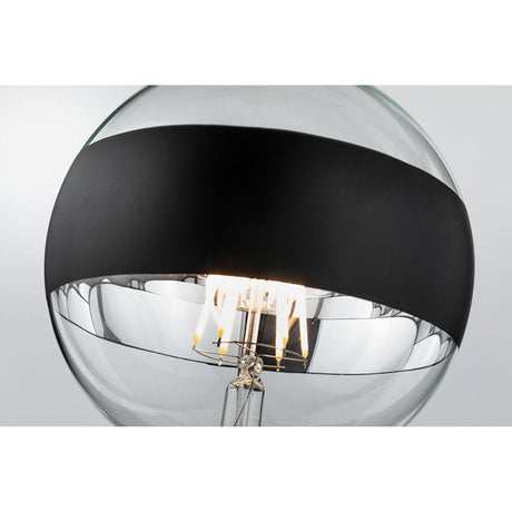 E27 6,5W LED Miroir Globe anneau, à intensité variable 2700K noir mat