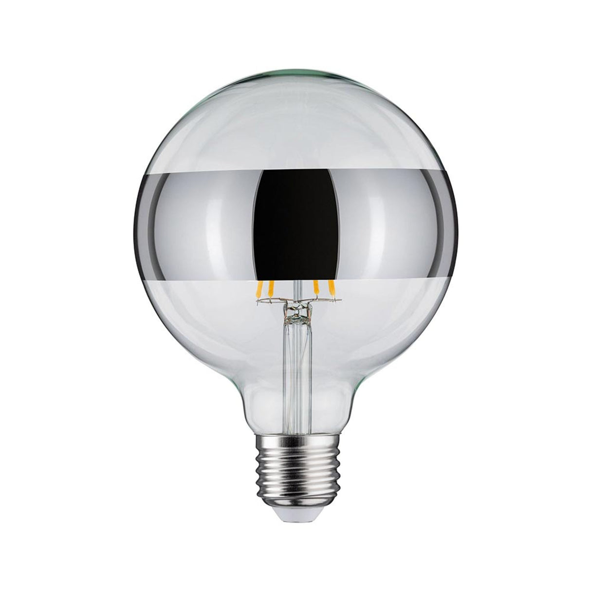 E27 6,5W LED Globe Ringspiegel Dimmbar 2700K Silber