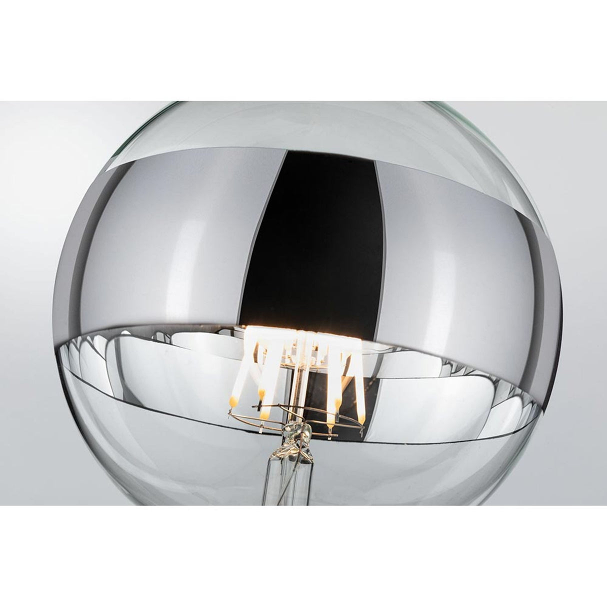 E27 6,5W LED Globe Ringspiegel Dimmbar 2700K Silber