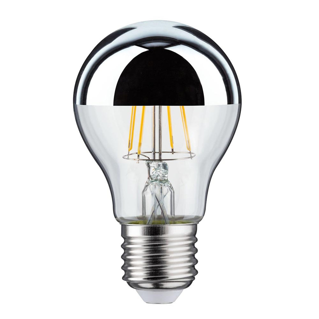 E27 6,5W LED Birne Kopfspiegel 2700K Silber