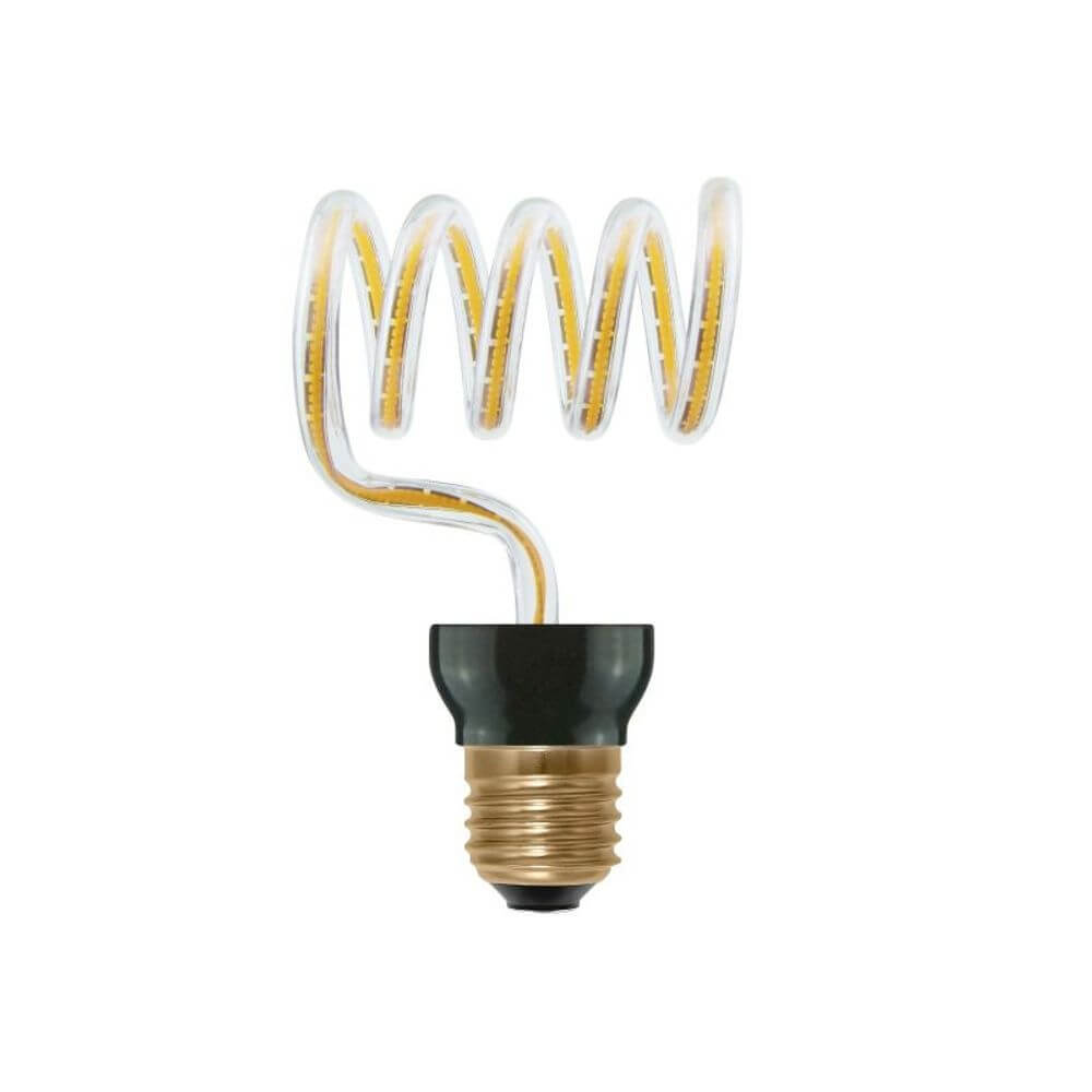 E27 LED Retro Art Line Extra Warmweiß 1900K Dimmbar mit spiralförmigem Design und goldener Fassung