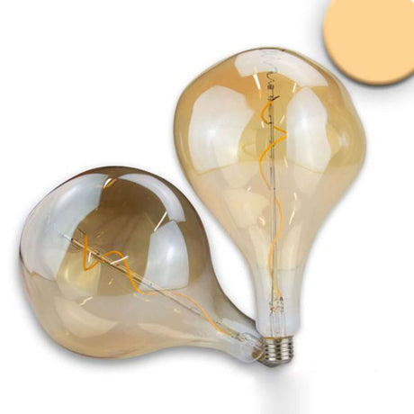 E27 LED Tropfen Ø16,5cm Dimmbar 4W extra Warmweiß 2200K Glühbirne mit milchigem Glas.