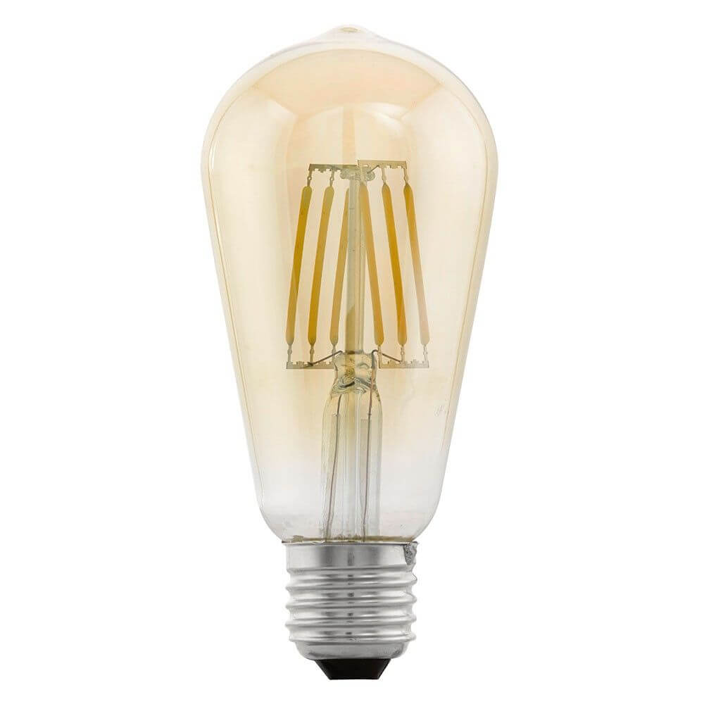 E27 LED Vintage Kolben Extra Warmweiß 2200K 220lm 4W, energieeffiziente Vintage-Glühbirne mit warmem Licht.