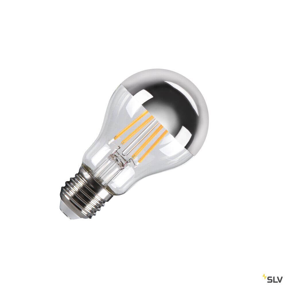 E27 Mirrorhead LED Chrom 7,5W 2700K Cri90 180° Leuchtmittel mit E27 Sockel und A60 Form