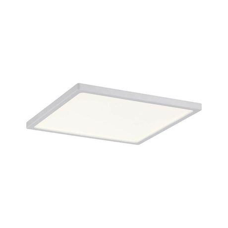 EBL Set Panel Areo square IP23 LED 1x12W 3000K 180x180mm White with a narrow matt frame and even illumination.