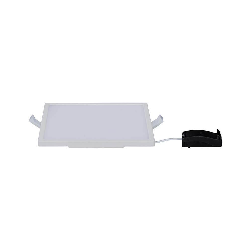 EBL Set Panel Areo eckig IP23 LED 1x12W 3000K 180x180mm Weiß mit Zuleitung und Befestigungsmaterial