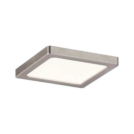 LED Panel Areo carré 1x5W 3000K 80x80mm Nickel mat, plafonnier carré avec finition nickel mat.