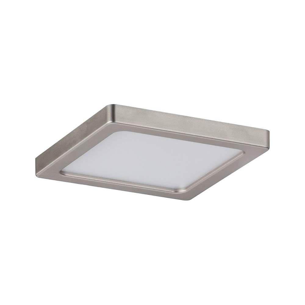LED Panel Areo eckig 1x5W 3000K 80x80mm Nickel-Matt Deckenleuchte in mattem Nickel.