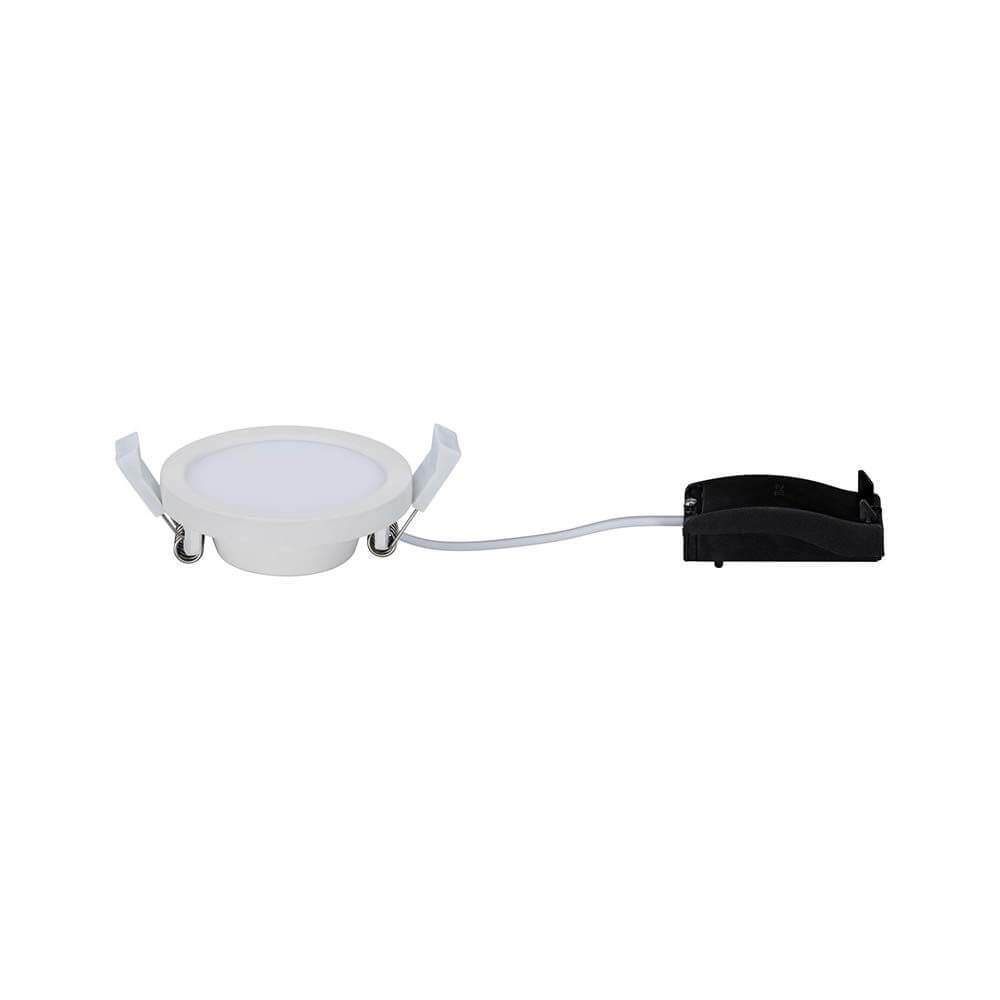 EBL Set Panel Areo rund IP23 LED 1x5W 3000K 80mm Weiß mit Zuleitung und Befestigungsmaterial