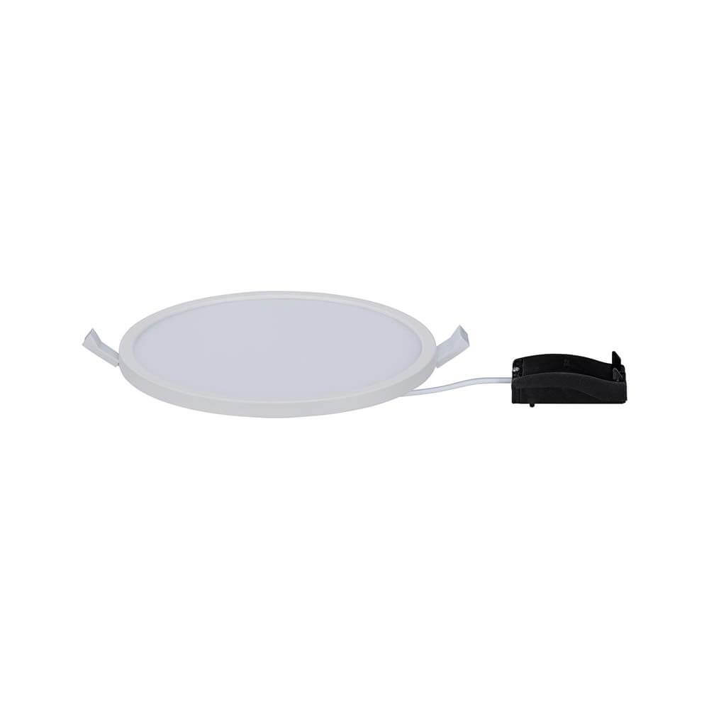 EBL Set Panel Areo rund dim IP44 1x12W 3000K 180mm Weiß - rundes LED Einbaupanel mit Dimmfunktion und 18cm Durchmesser.