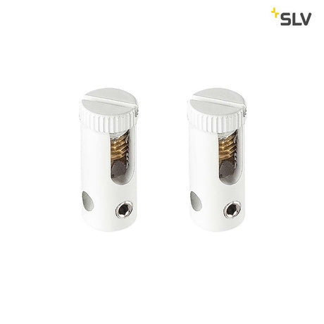 Feeder for Tenseo low-voltage cable system white 2 pieces - set consisting of two feeders for low-voltage cable system