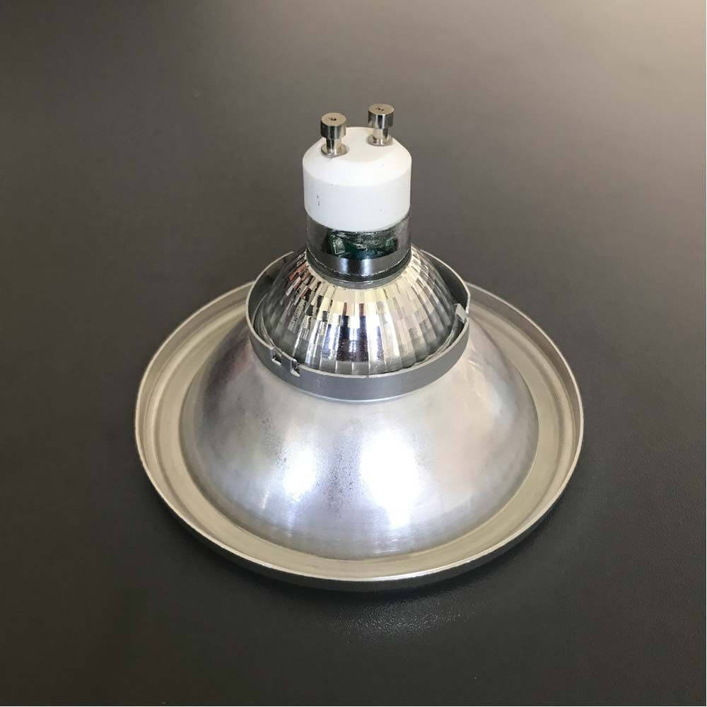 ES111 Reflektor / Adapter für GU10 Leuchtmittel, ideal als Lampenersatz, ohne Leuchtmittel im Lieferumfang.