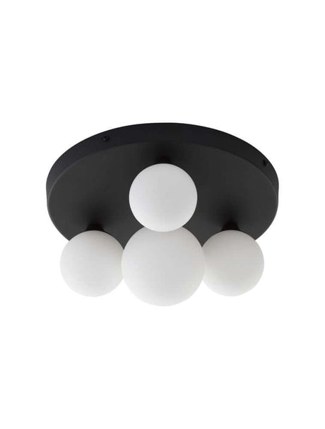 Edem lampa sufitowa 4-punktowa Ø 28 cm czarna, biała