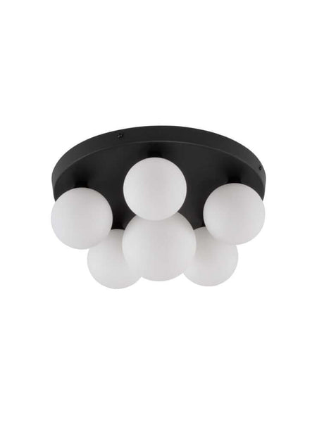 Edem taklampa 6-ljus Ø 35cm svart, vit