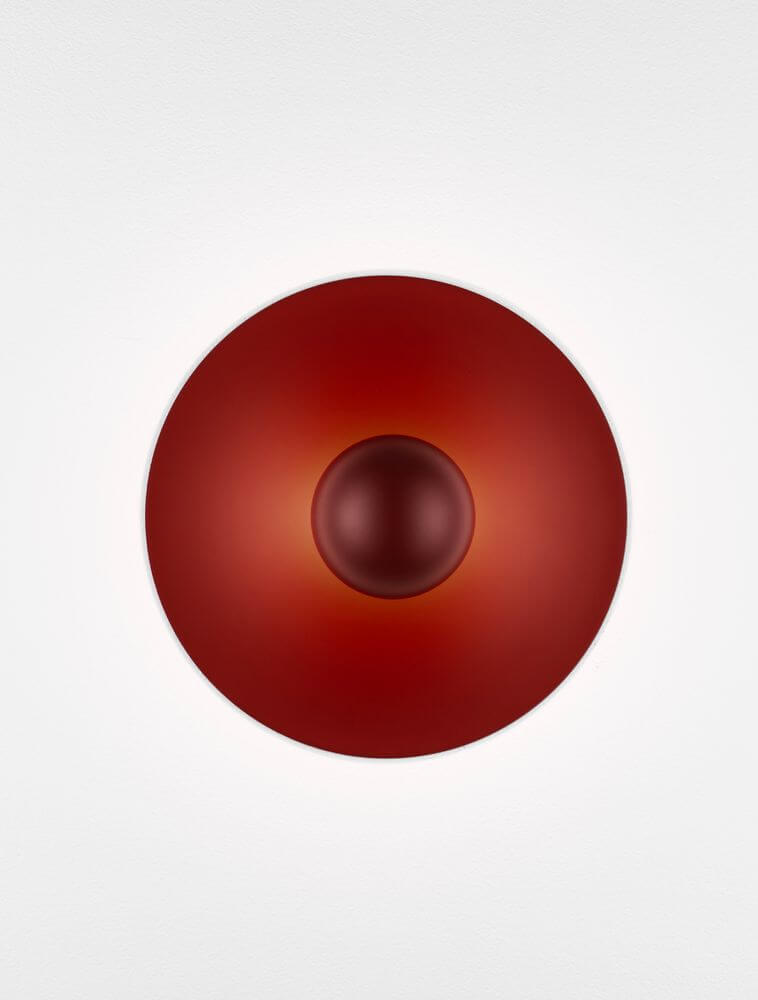 Edem LED Wandleuchte Ø 25cm 3000K in rot, modernes Design mit sanftem Licht für gemütliche Räume.