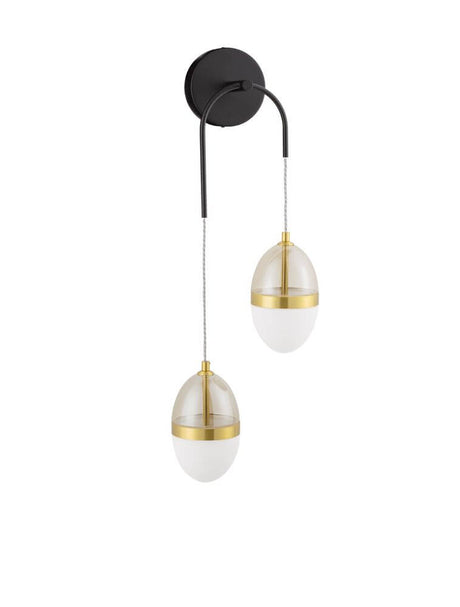 Egna væglampe 2-pære 3000K guld med elegant design og gylden finish