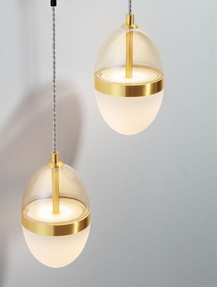 Egna Wandleuchte 2-flammig 3000K Gold, elegante Leuchte mit modernem Design in goldener Farbe.