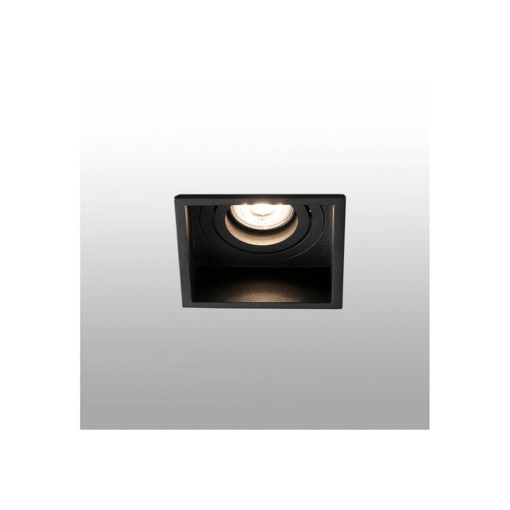 Einbaulampe HYDE Quadratisch GU10 Schwarz — moderne quadratische Deckenlampe in Schwarz