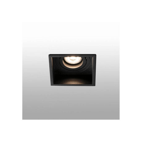 Lampe encastrée HYDE carrée GU10 noire — plafonnier carré moderne en noir