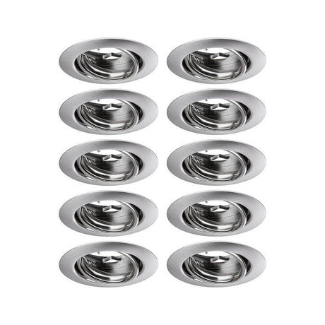 Luminaire encastrée Base kit de base de 10 pivotante Ø 9 cm métal - lot de 10 spots encastrés orientables.