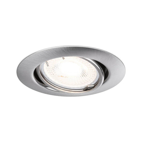Luminaire encastrée Base kit de base de 10 pivotante Ø 9 cm métal en fer brossé pour un éclairage optimal.