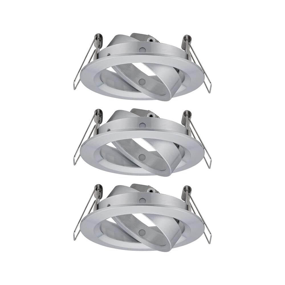3er Einbauringe Choose Basis-Set schwenkbar 50° Alu in Alu-Optik zur Kombination mit Choose! Coin-Sets