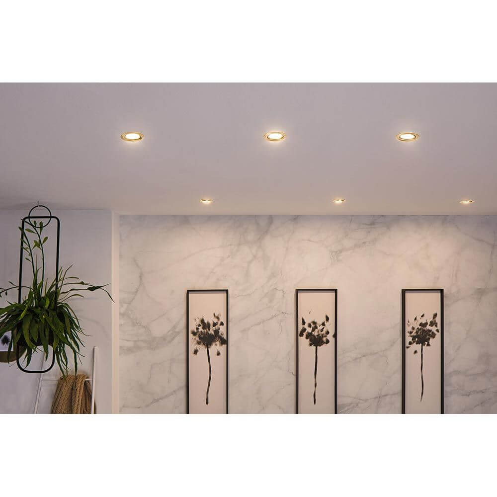 Einbauringe 3er Basis-Set Choose Starr Alu-Gedreht in modernem Raum mit Pflanzen und Bildern an der Wand.