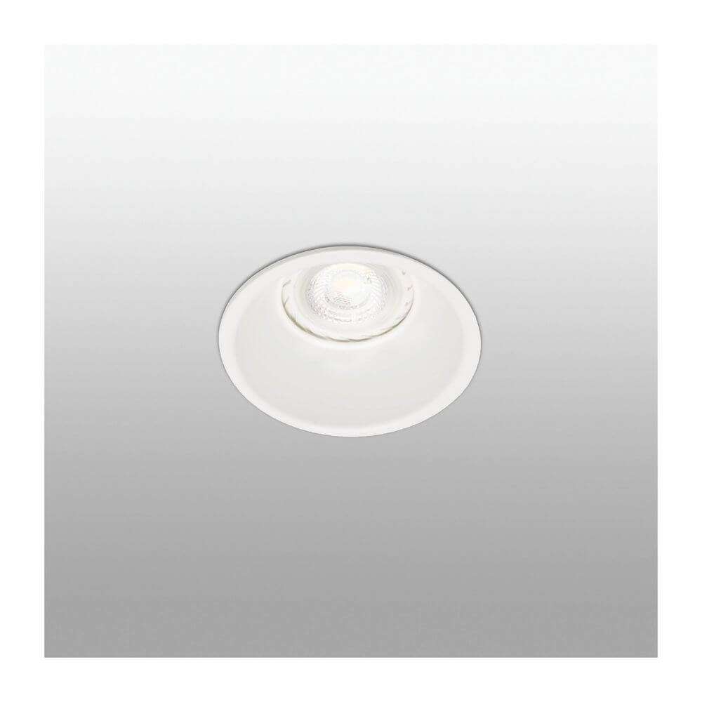 Einbauleuchte GAS GU10 Weiß in runder, weißer Ausführung mit schlichter Optik.