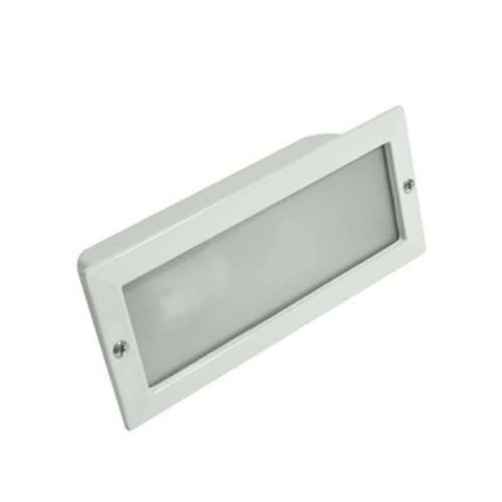 Einbauleuchte LISO IP44 Weiß Wandstrahler modernes Downlight aus Metall mit Glasdiffusor