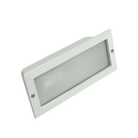 Luminaire encastré LISO IP44 blanc projecteur mural downlight moderne en métal avec diffuseur en verre