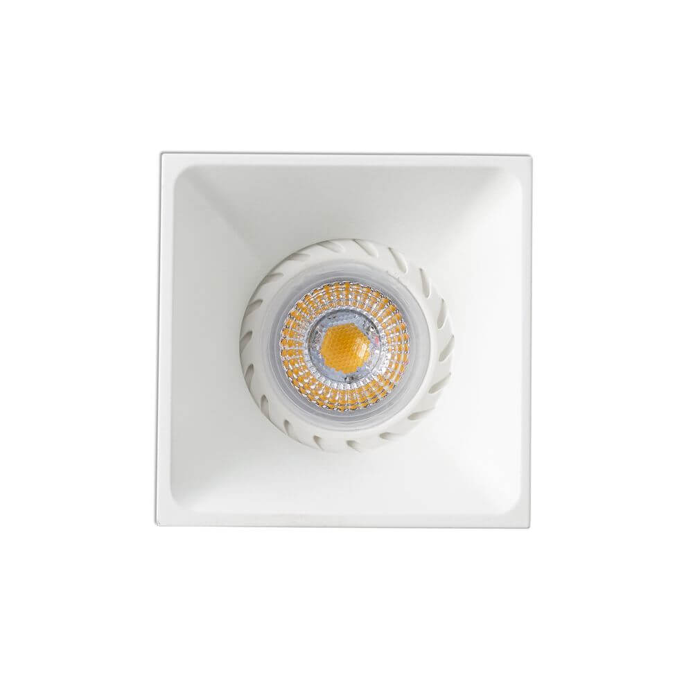 Einbauleuchte NEÓN GU10 Quadratisch Weiß mit moderner LED-Technologie und quadratischem Design.