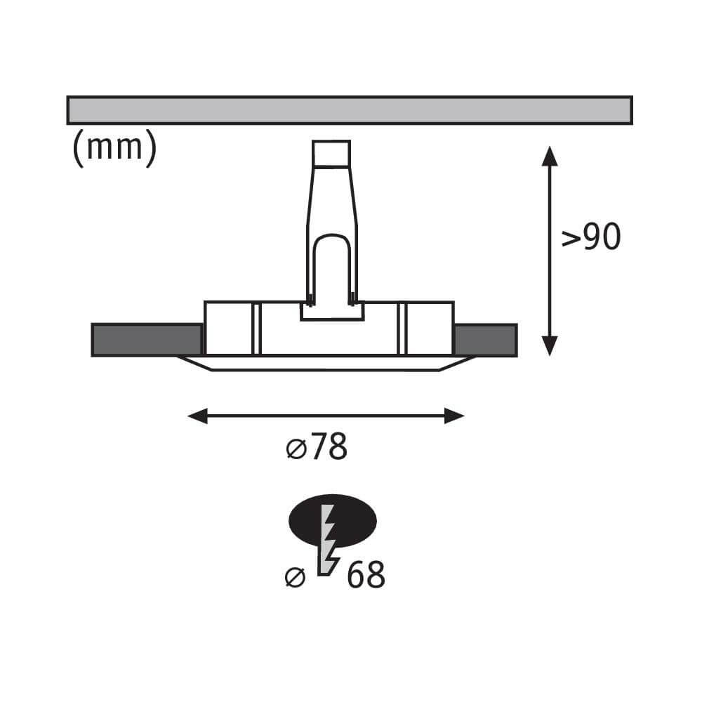 Einbauleuchte Nova IP44 rund Eisen GU10