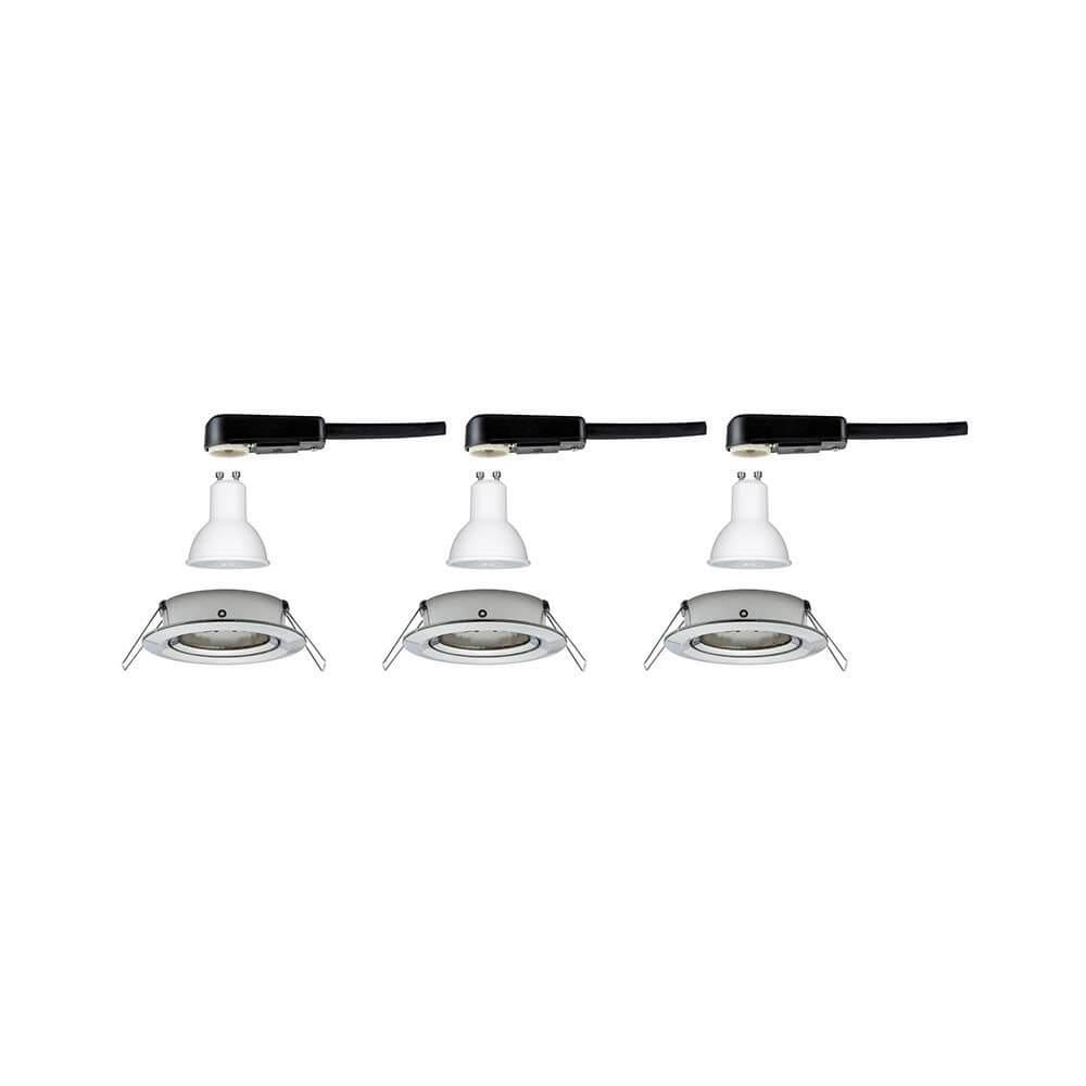 Einbauleuchten-Set Nova rund schwenkbar LED 3x6,5W 2700K GU10 - modernes Design mit LED-Leuchtmitteln.