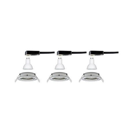 Recessed light set Nova round swiveling LED 3x6.5W 2700K GU10 - modern design with LED light sources.