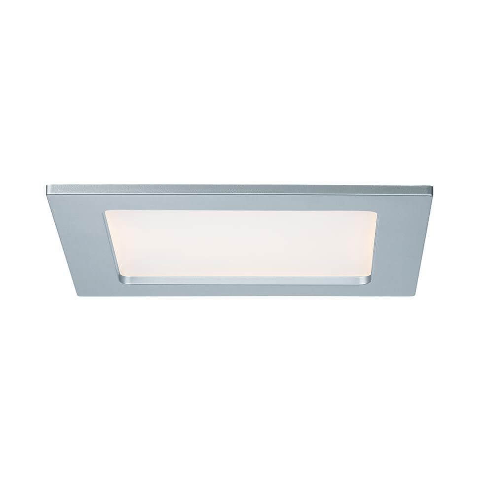 Einbaupanel LED eckig 12W 2700K IP44, geeignet für Feuchträume mit gleichmäßiger, blendfreier Beleuchtung.