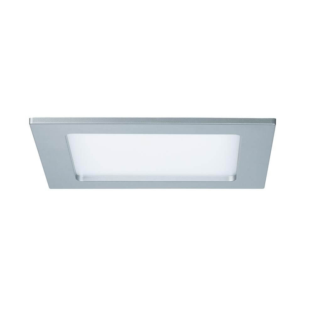 Einbaupanel LED eckig 12W 2700K IP44 - modernes, schlankes Design für gleichmäßige Beleuchtung in Feuchträumen.