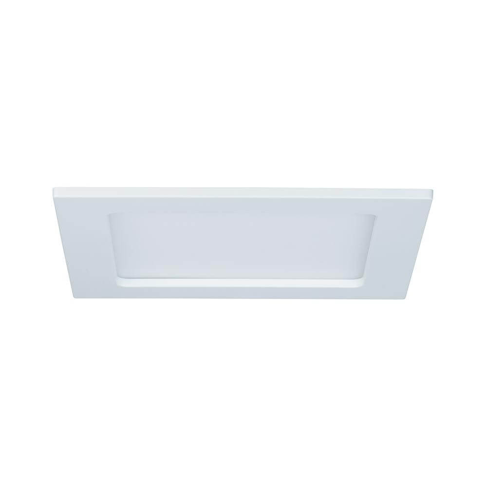 Einbaupanel LED eckig 12W 2700K Weiß IP44 für feuchte Räume mit blendfreier Ausleuchtung.