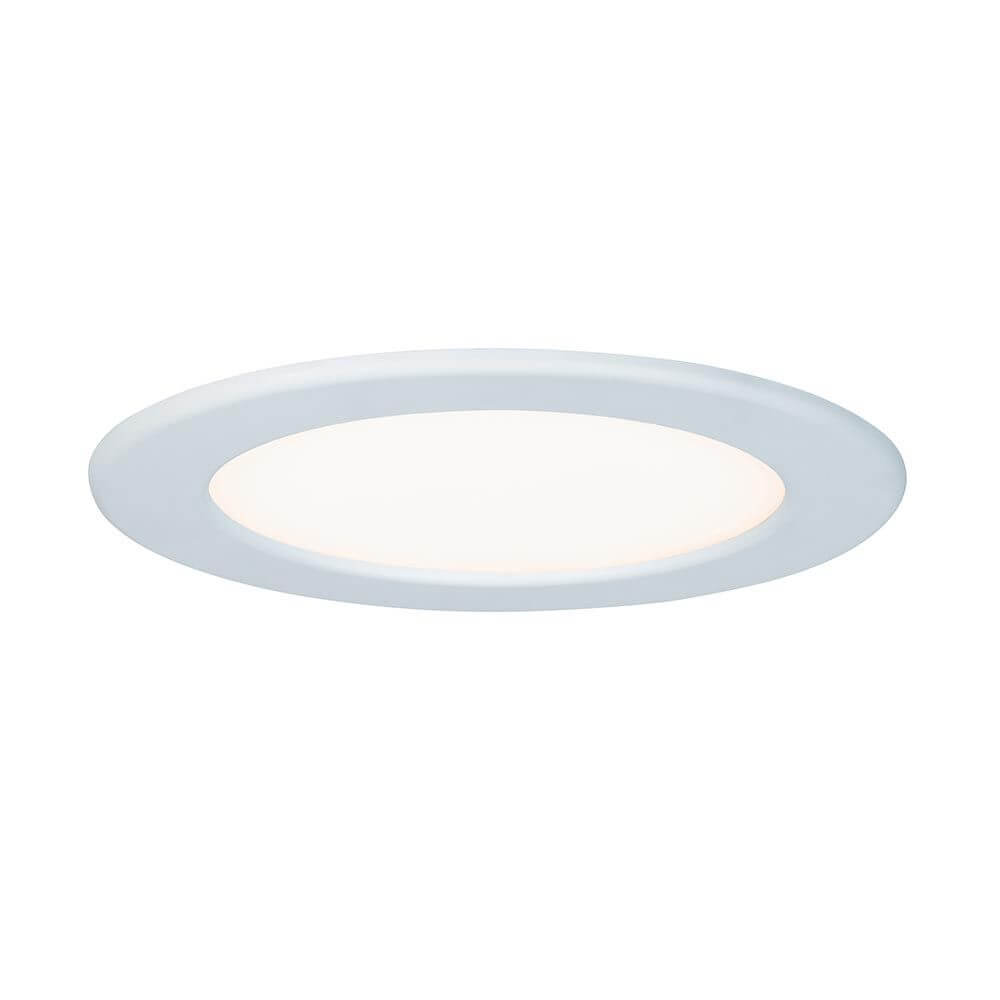 Einbaupanel LED rund 12W 2700K Weiß IP44 für gleichmäßige und blendfreie Badezimmerbeleuchtung.