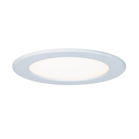 Einbaupanel LED rund 12W 2700K Weiß IP44 für gleichmäßige und blendfreie Badezimmerbeleuchtung.