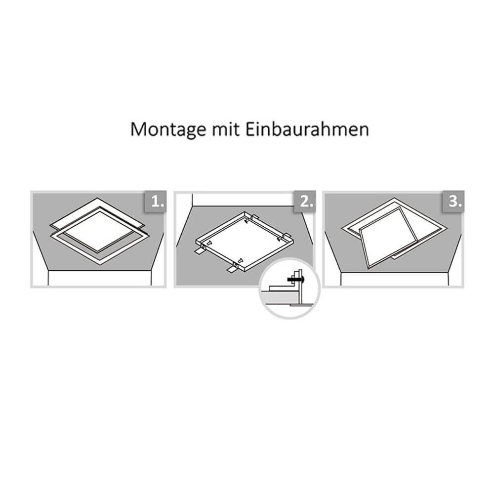 Einbaurahmen Weiß für LED Panel 600