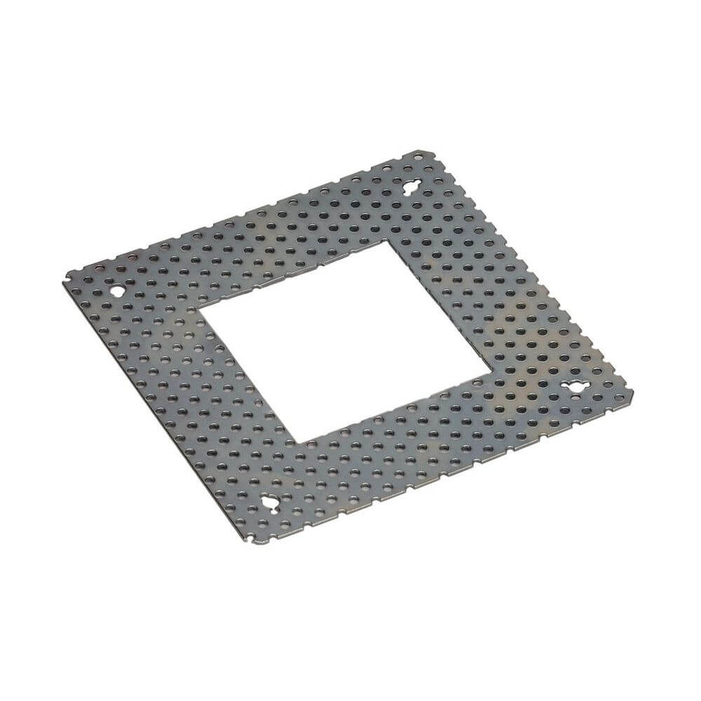 Einbaurahmen für Downunder PUR eckig 80x80mm aus Metall für den Einsatz in Mauerwerk.