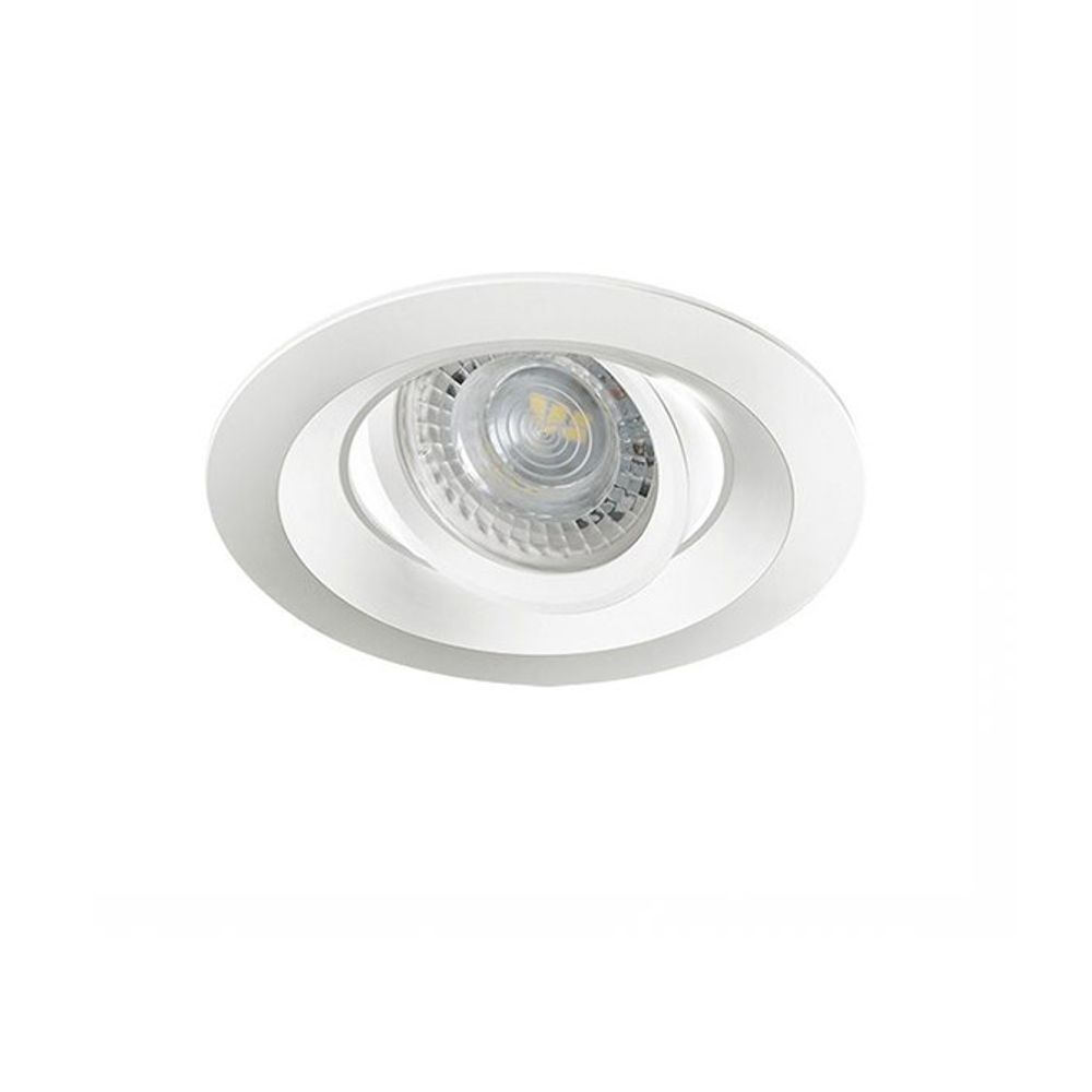 Einbaustrahler Cloy schwenkbar Weiß 230V, ideal für Küche, Bad und Wohnzimmer mit mattem Design.