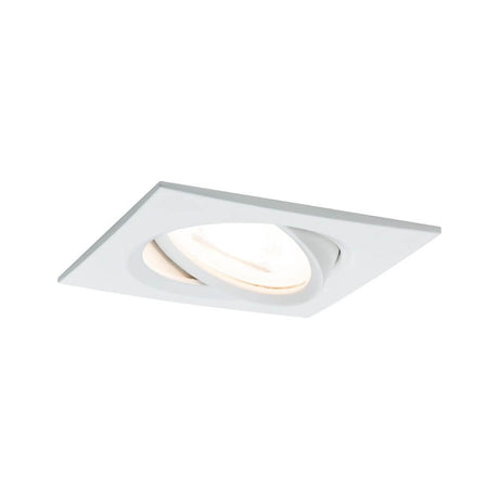 Einbaustrahler LED Nova eckig 3-Stufen Dimmbar Weiß in flachem Design mit warmweißem Licht.